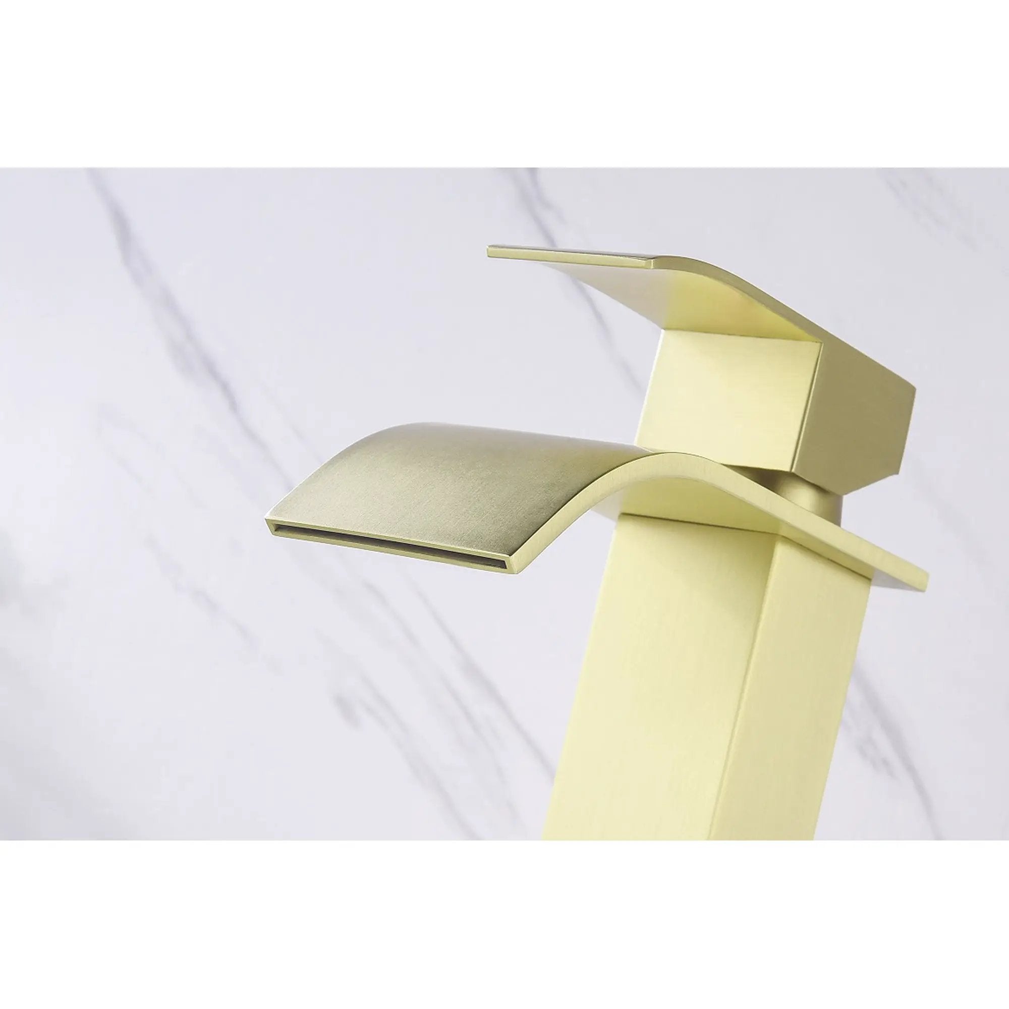 Waterfall Spout Bathroom Sink Single Handle Faucet with Pop-Up Drain (with Overflow) by HouseOfZazla