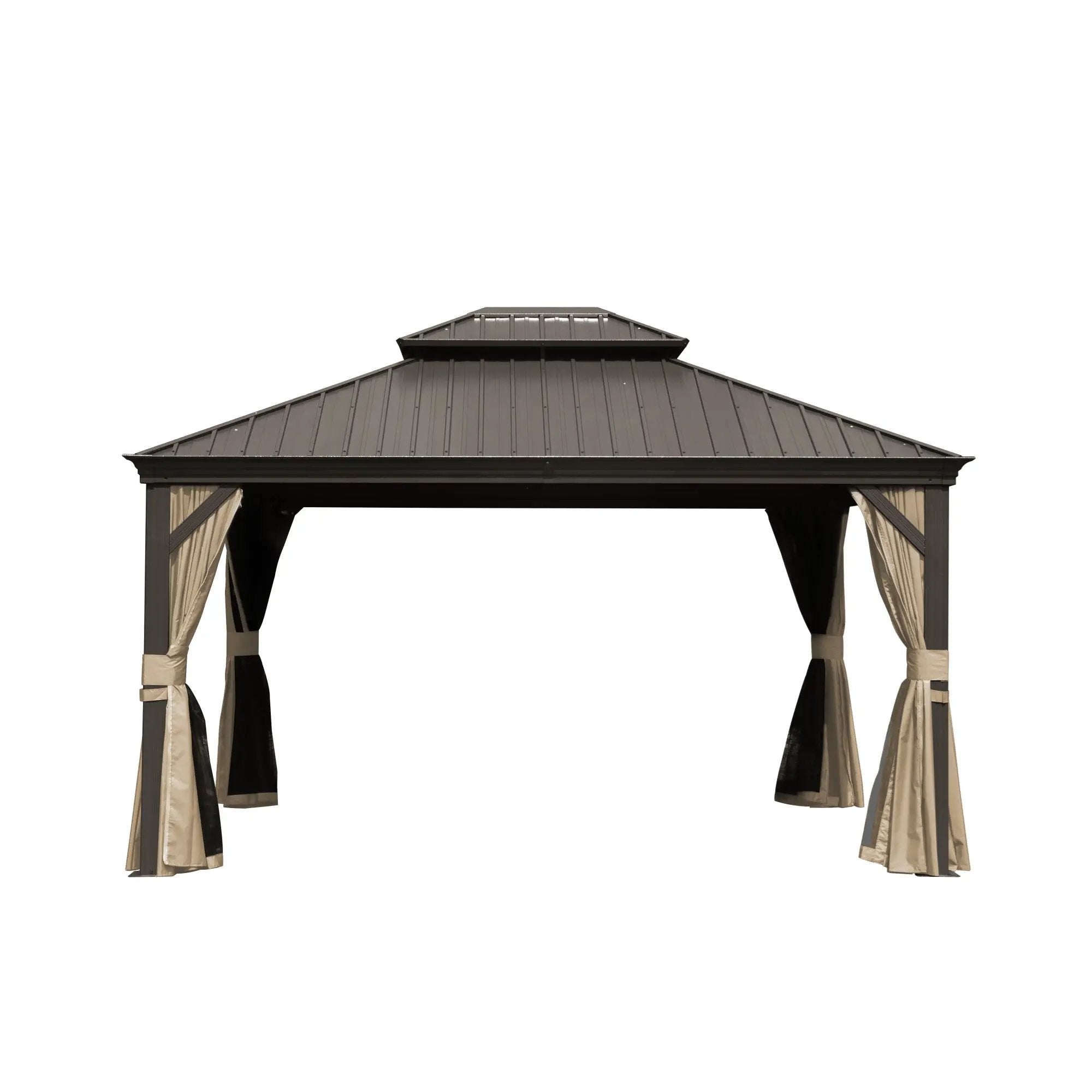10' x 12' Hardtop Aluminum Gazebo with Double Canopy by HouseOfZazla