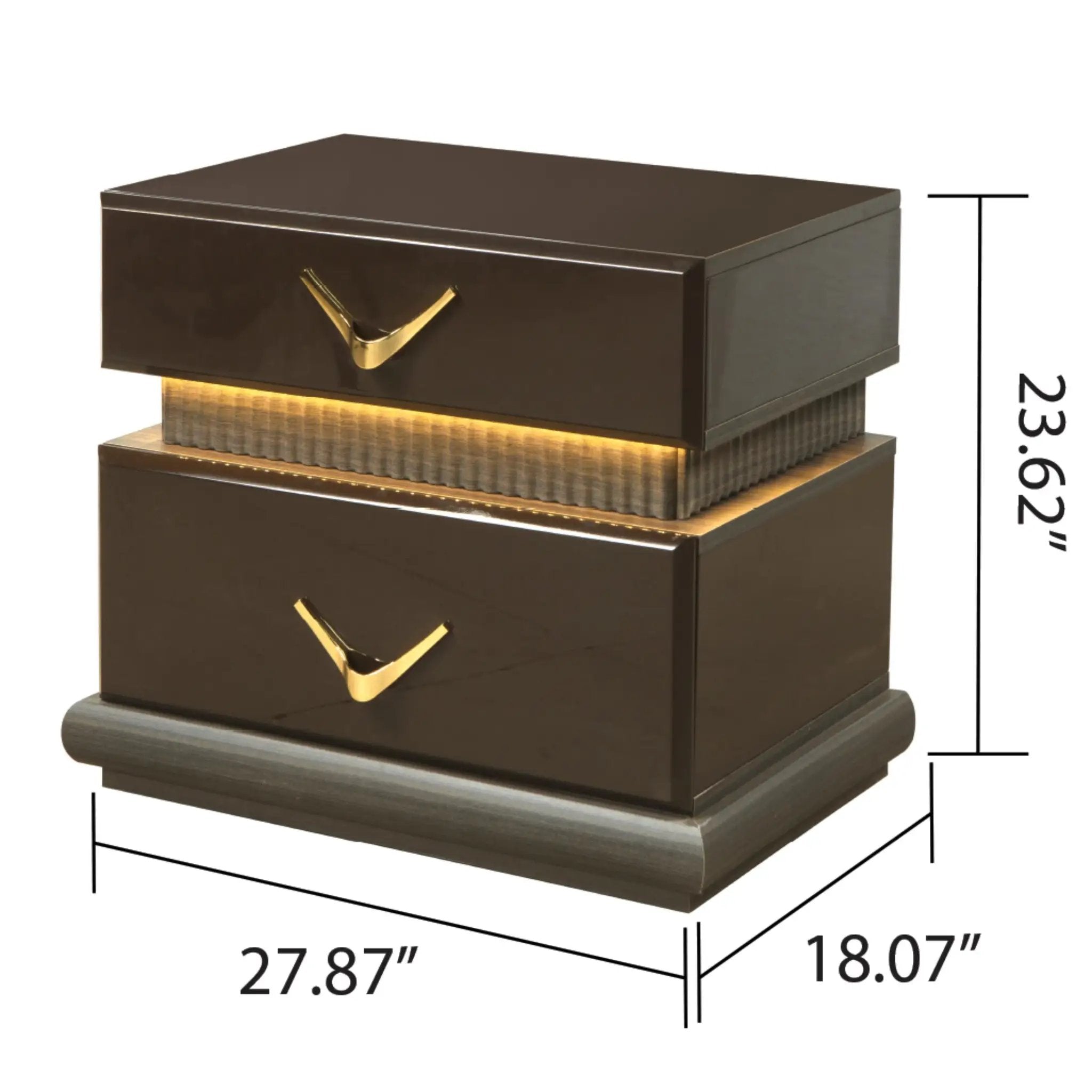 Modern Style 2-Drawer Nightstand Made with Wood by HouseOfZazla