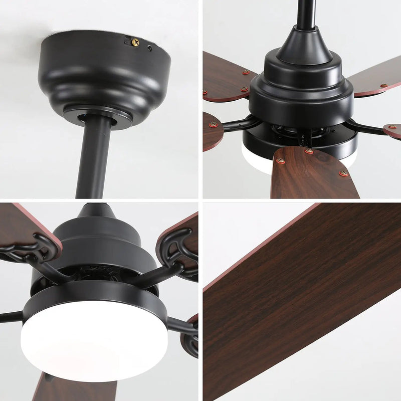 52 Inch Classics Ceiling Fan with LED Light & Remote Control by HouseOfZazla