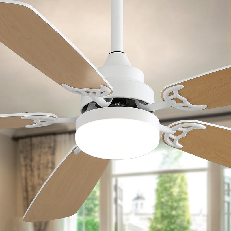 Indoor Modern 52 Inch Ceiling Fan with 6-Speed Remote and LED Light by HouseOfZazla