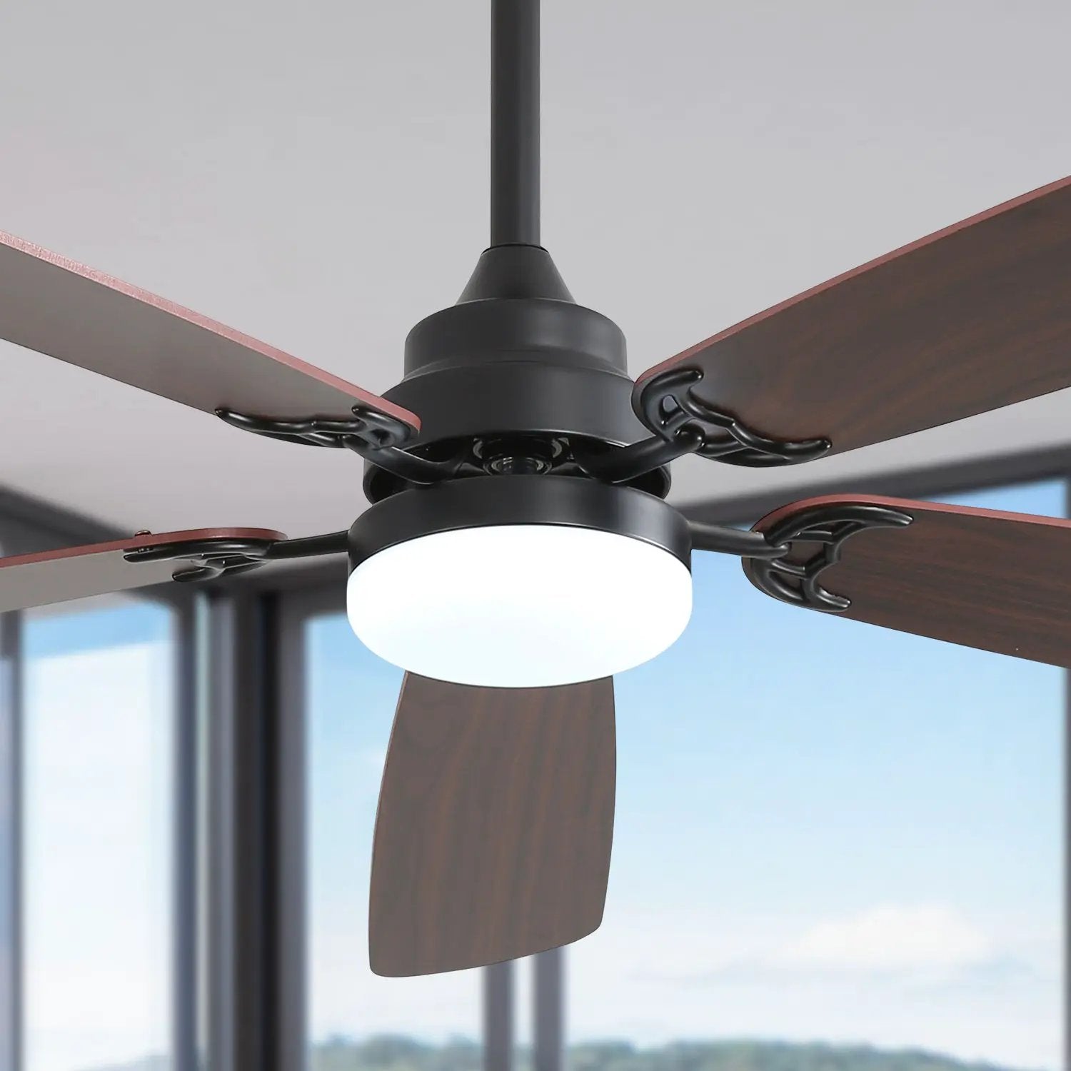 52 Inch Classics Ceiling Fan with LED Light & Remote Control by HouseOfZazla