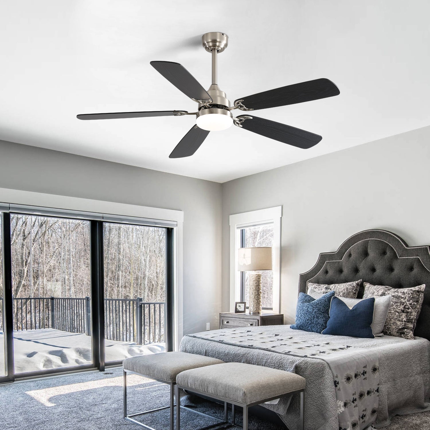Modern 52-Inch LED Ceiling Fan With Remote Control by HouseOfZazla