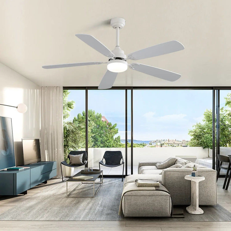 Indoor Modern 52 Inch Ceiling Fan with LED Light and Remote Control by HouseOfZazla