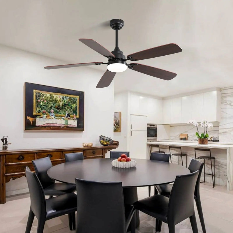 52 Inch Classics Ceiling Fan with LED Light & Remote Control by HouseOfZazla