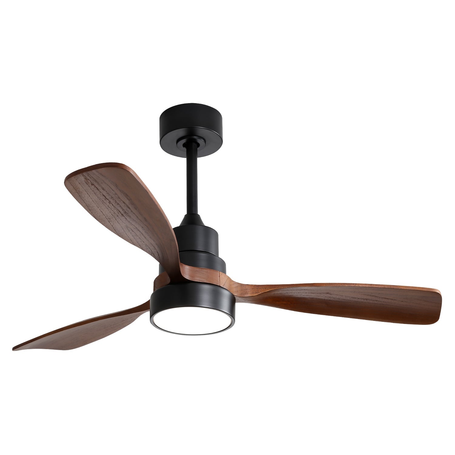 48 Inch Wood Ceiling Fan With 3 Solid Wood Blades and Remote Control by HouseOfZazla