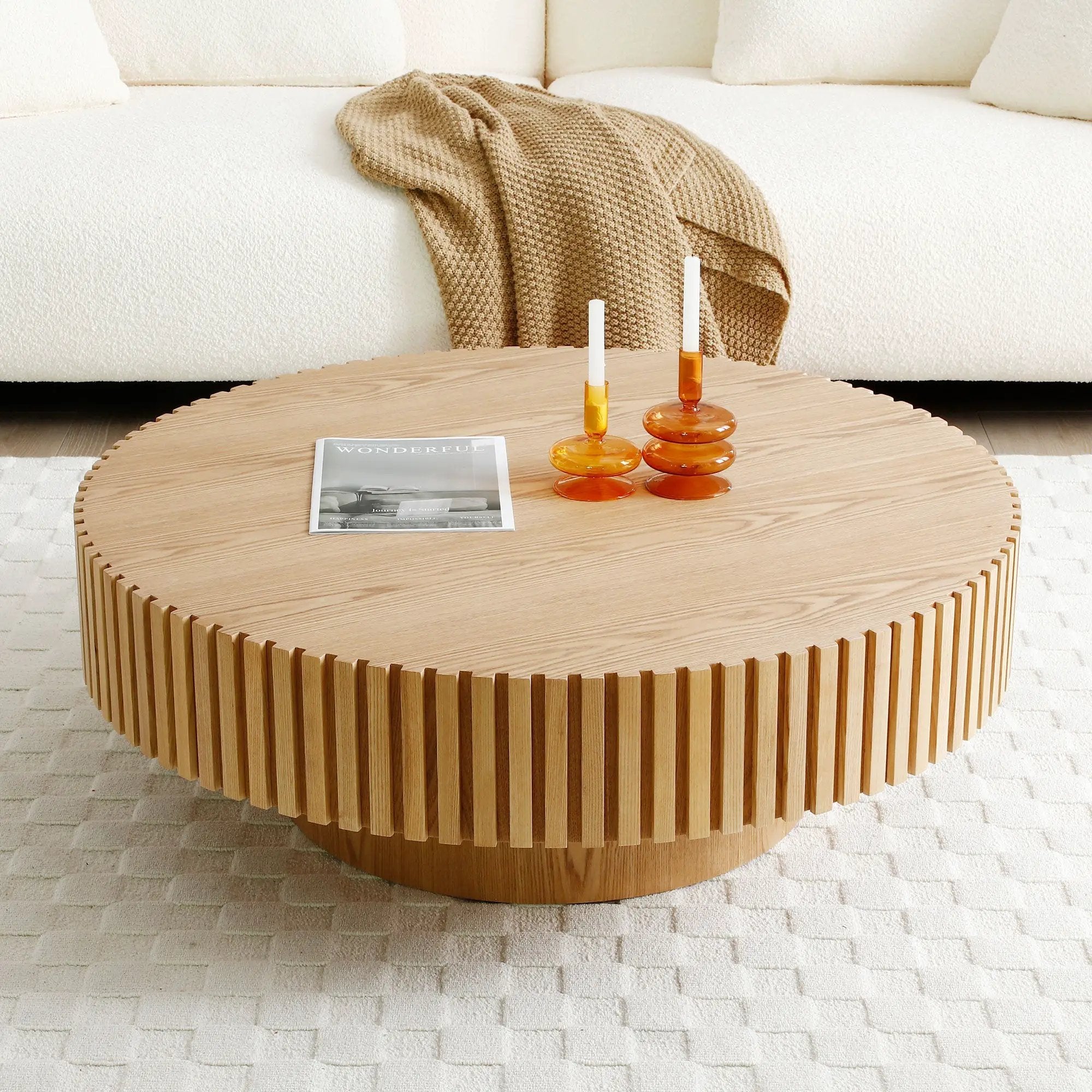 Natural Wood Coffee Table by HouseOfZazla