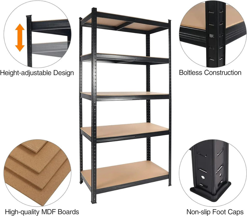 2000LBS Capacity Garage Storage Shelves Heavy Duty by HouseOfZazla