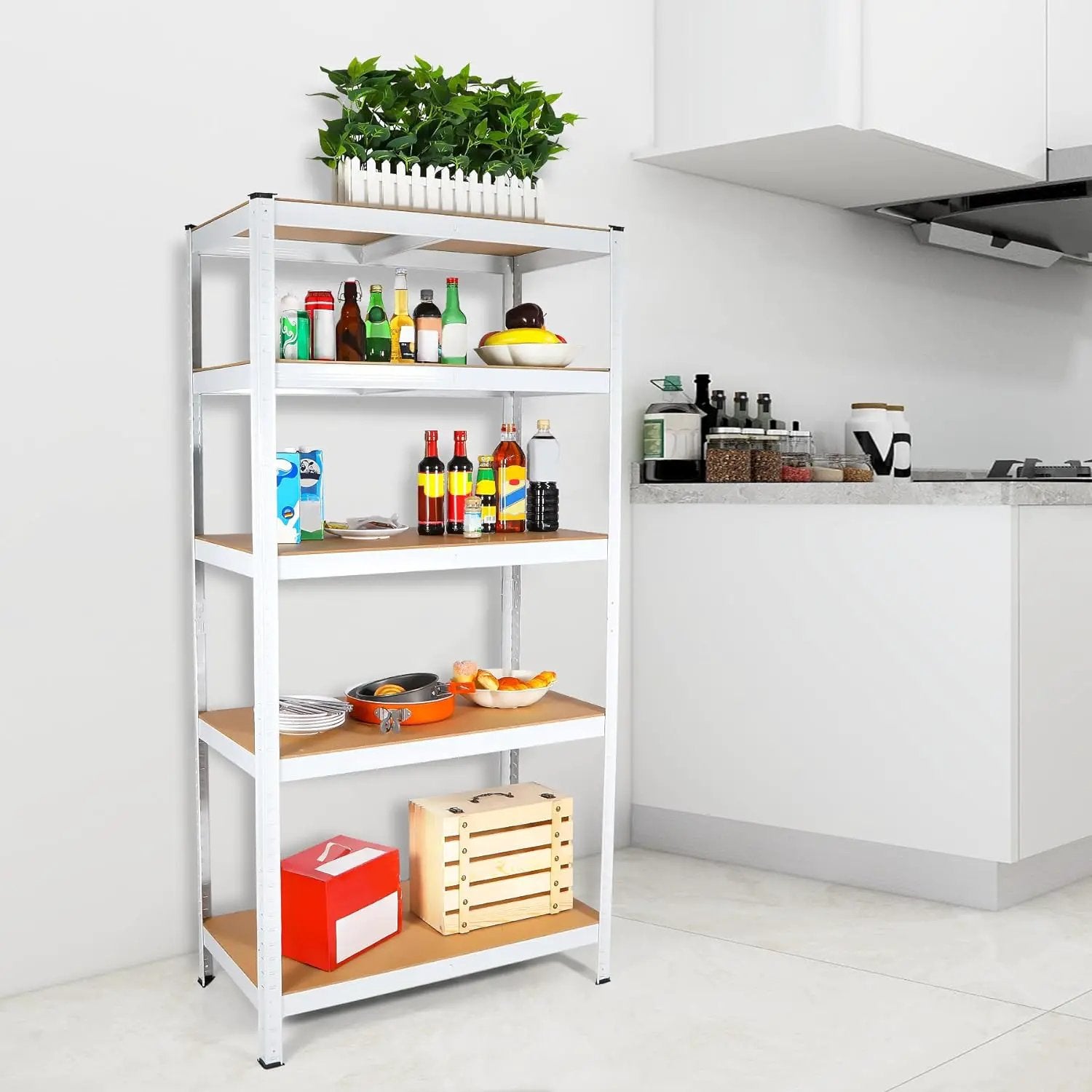 5 Tier Laminated Display Shelving Unit by HouseOfZazla