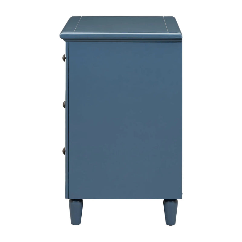 U_STYLE 28'' Pine Wood Nightstand with 3 Drawers by HouseOfZazla