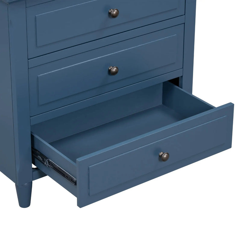 U_STYLE 28'' Pine Wood Nightstand with 3 Drawers by HouseOfZazla