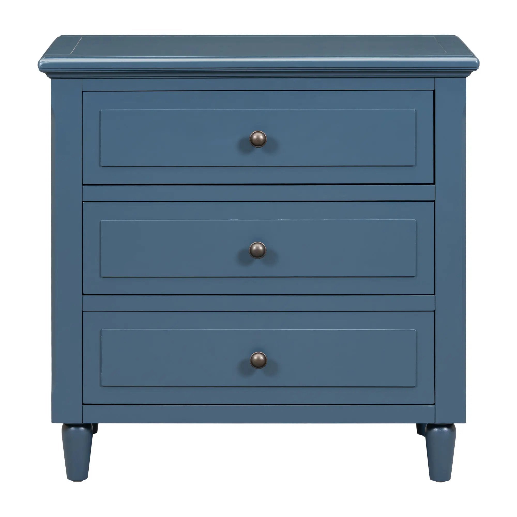 U_STYLE 28'' Pine Wood Nightstand with 3 Drawers by HouseOfZazla