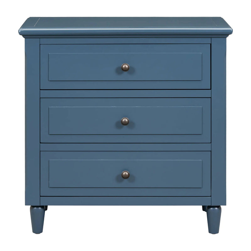 U_STYLE 28'' Pine Wood Nightstand with 3 Drawers by HouseOfZazla
