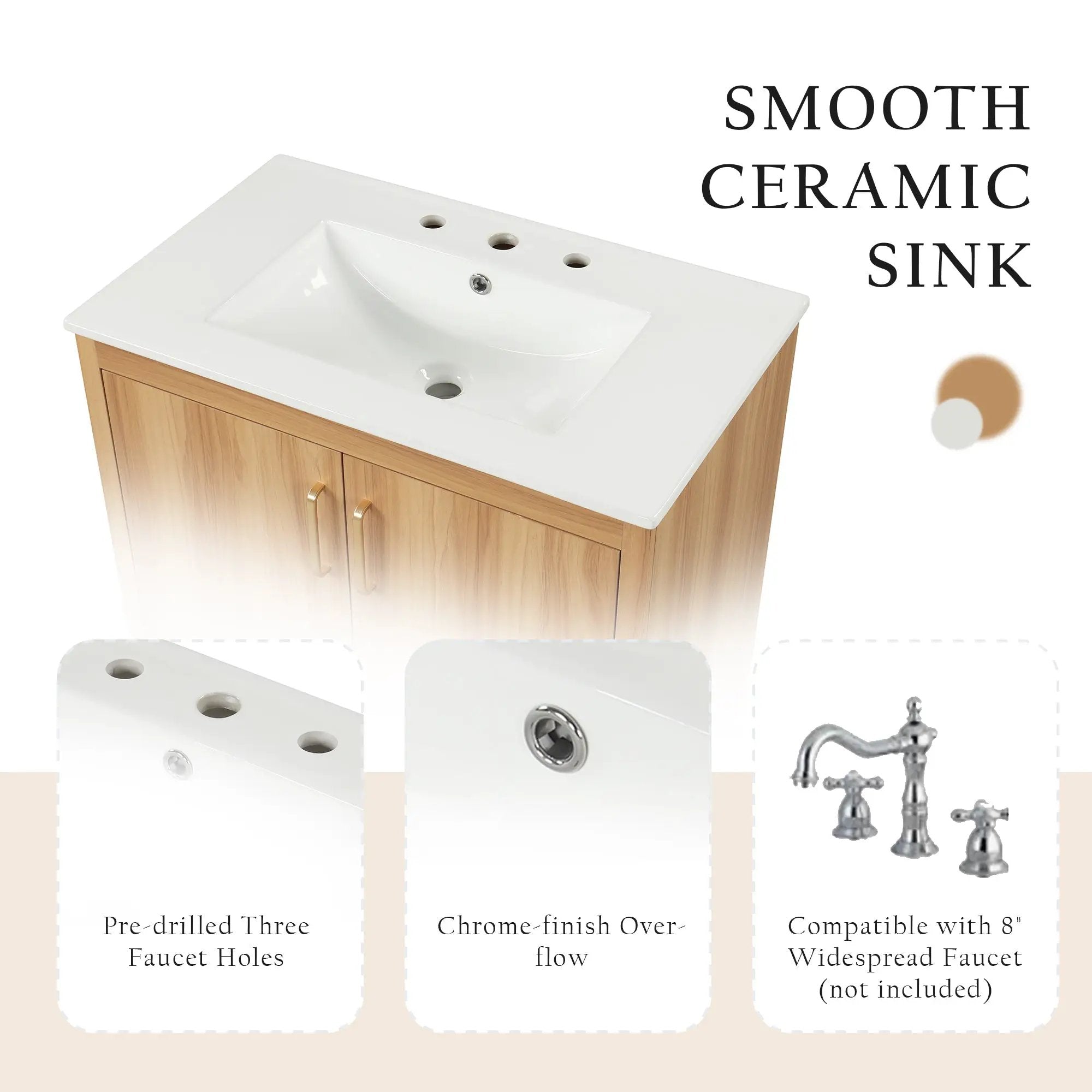 30" Bathroom Vanity with Sink Combo by HouseOfZazla