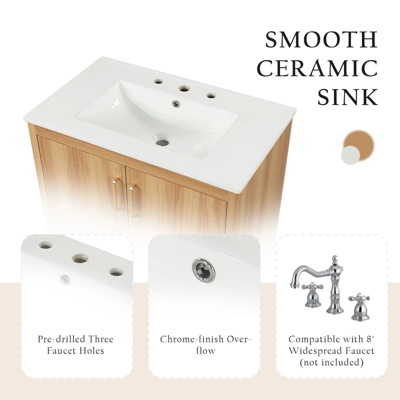 30" Bathroom Vanity with Sink Combo by HouseOfZazla