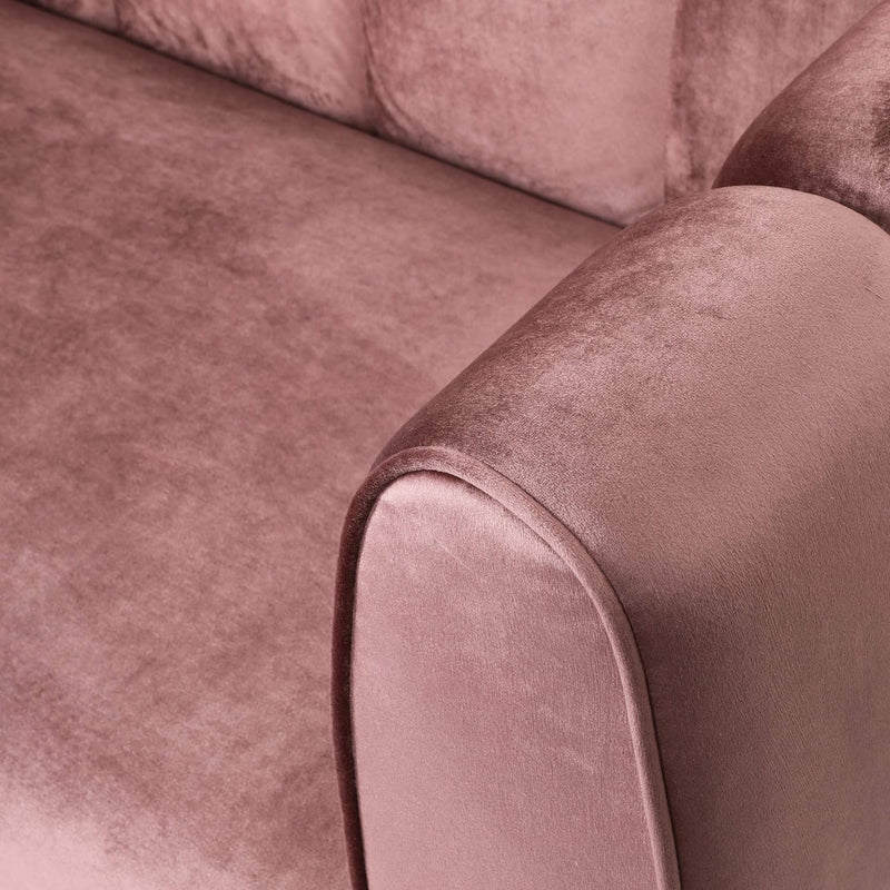 Miranda Velvet 3-Seater Sofa in Blush by HouseOfZazla