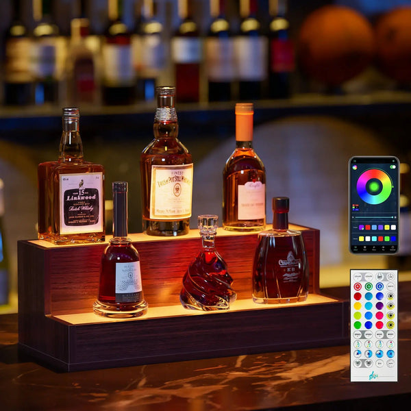 LED Lighted Liquor Bottle Display Shelf