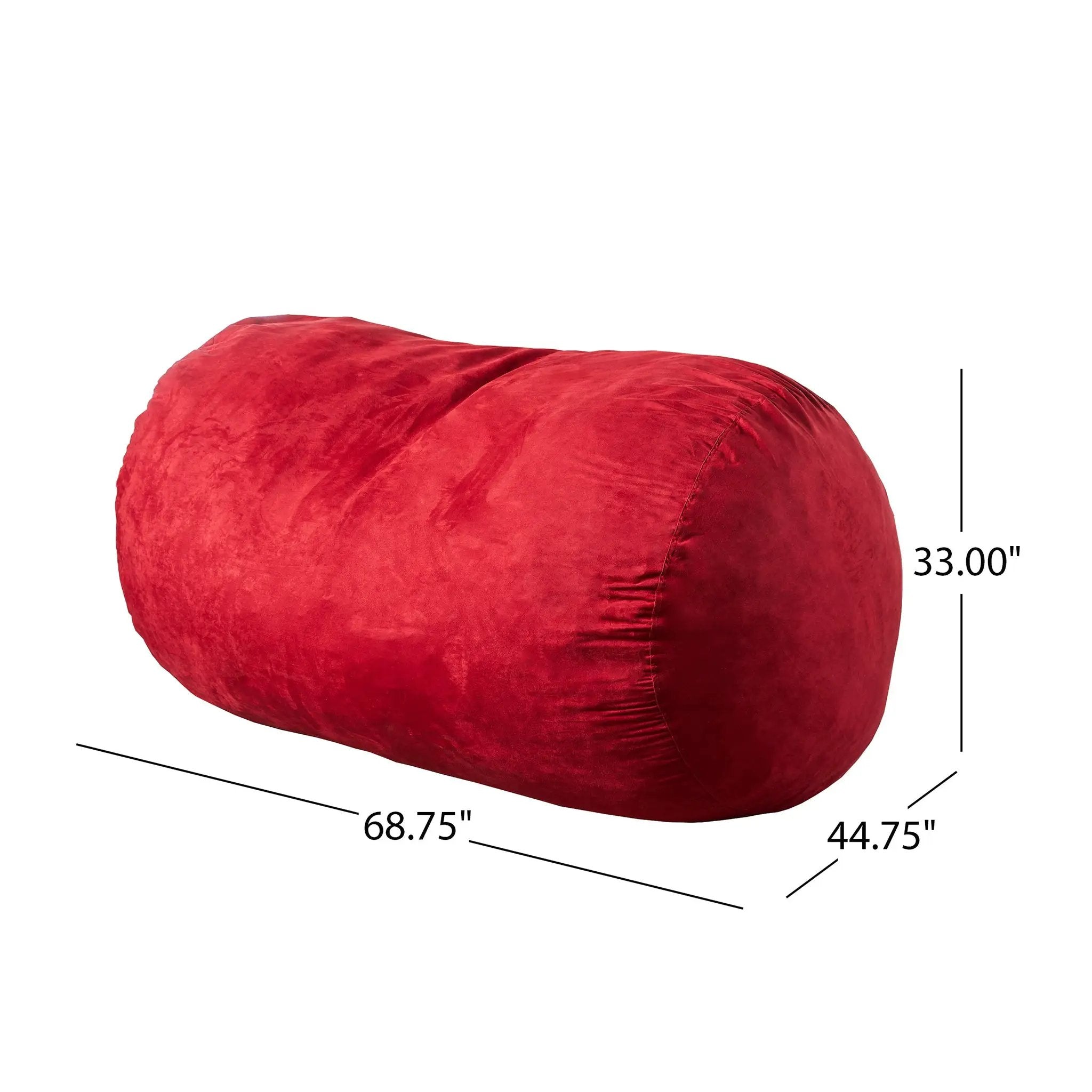 Firefly 6.5 Foot Suede Cylindrical Bean Bag by HouseOfZazla