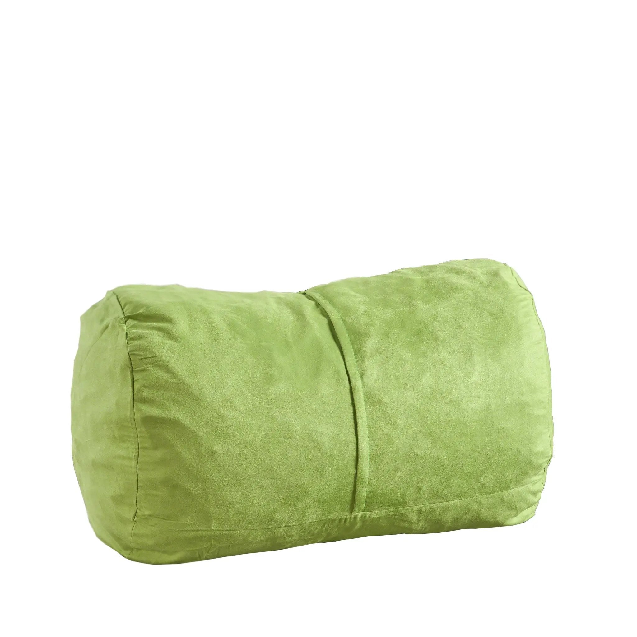 Michael 4 Foot Cylindrical Suede Bean Bag - Kiwi by HouseOfZazla