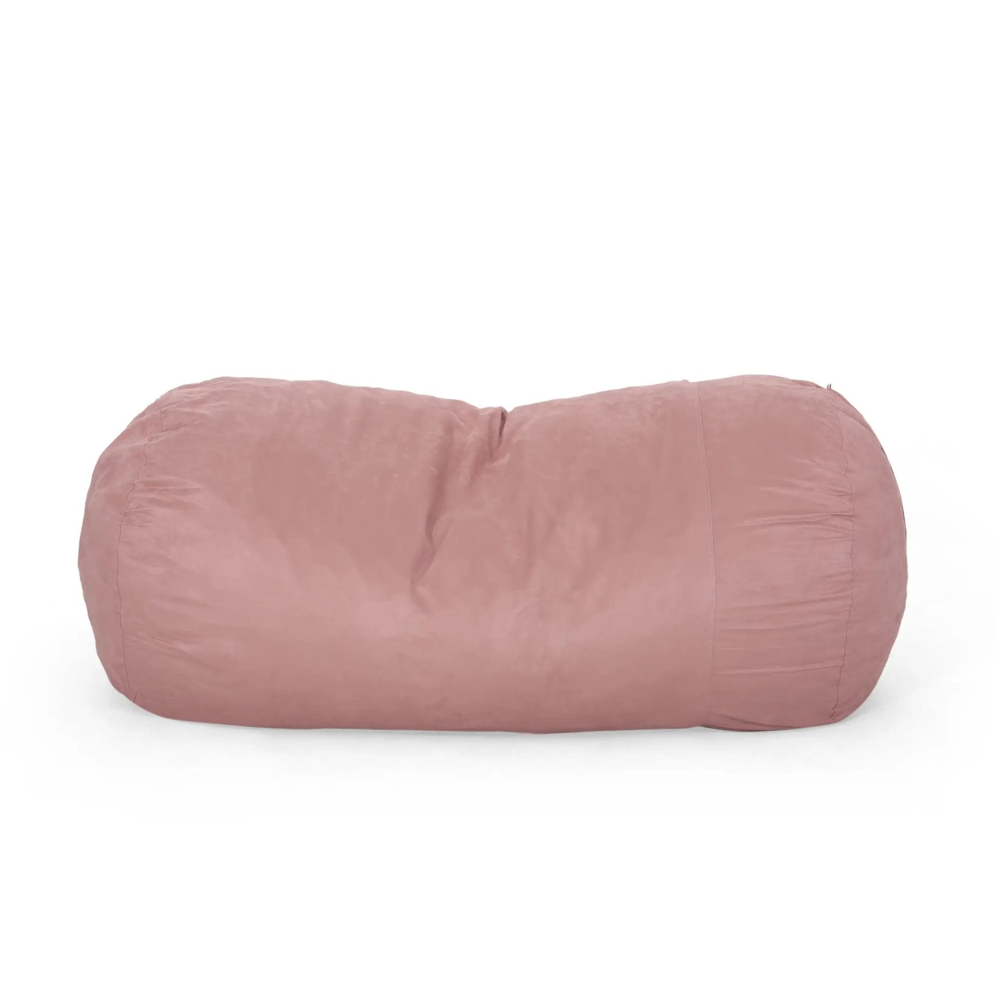 Aruba 8 Foot Microfiber Cylindrical Bean Bag Chair - Rose by HouseOfZazla