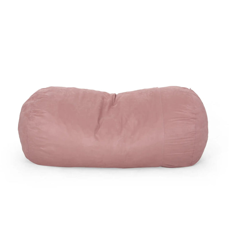 Aruba 8 Foot Microfiber Cylindrical Bean Bag Chair - Rose by HouseOfZazla