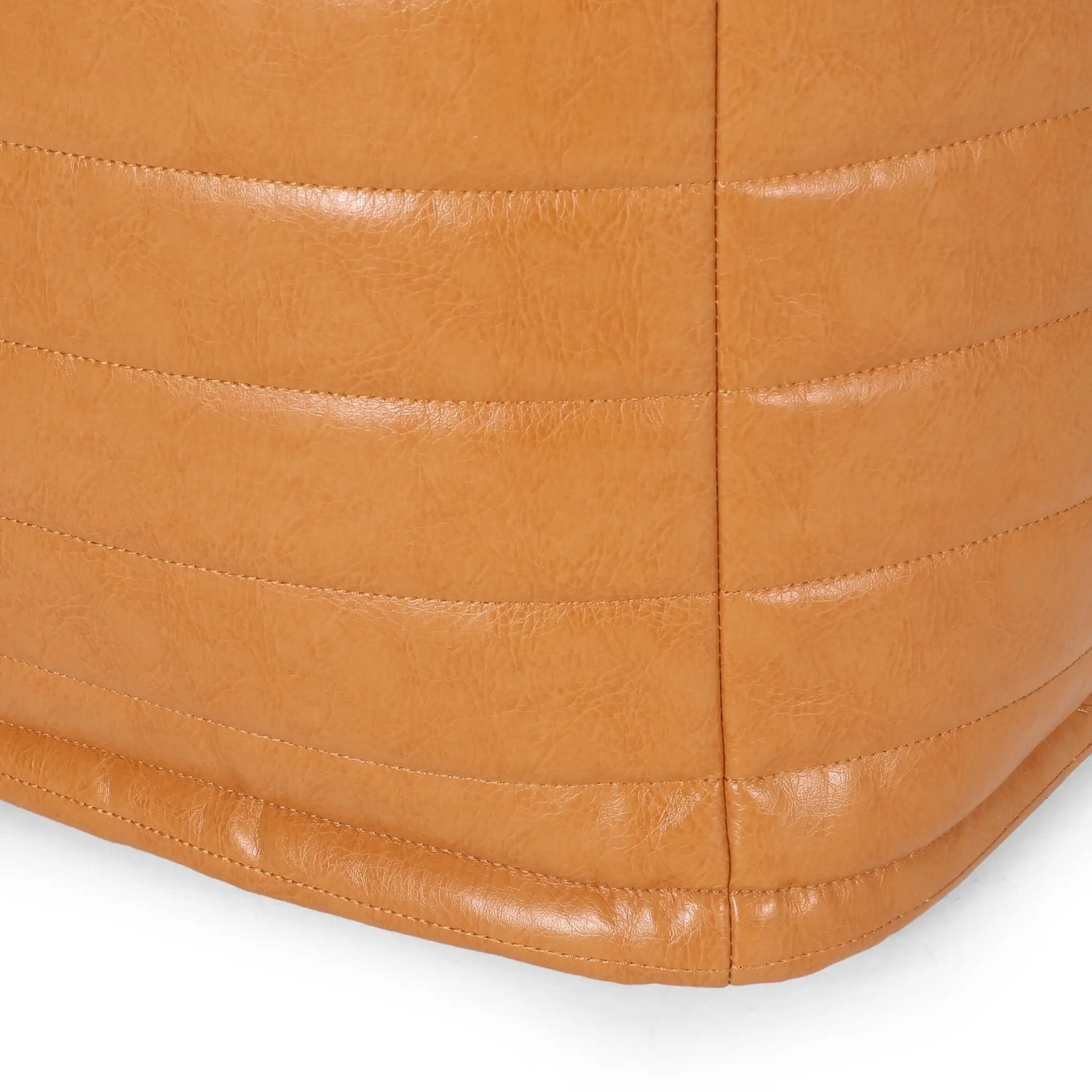 Candy Contemporary Faux Leather Square Pouf by HouseOfZazla