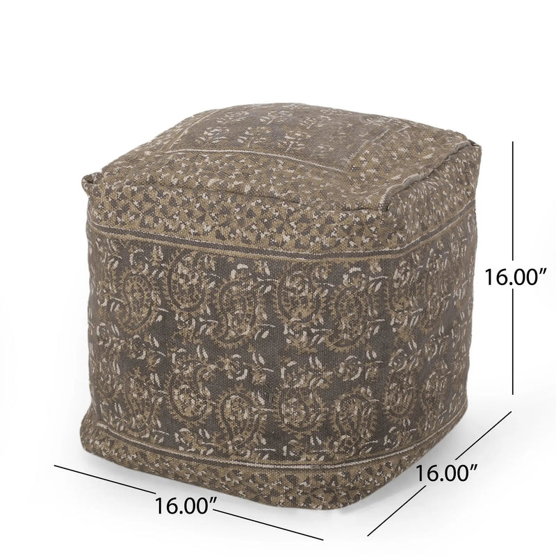 Ceasar Handcrafted Square Pouf by HouseOfZazla