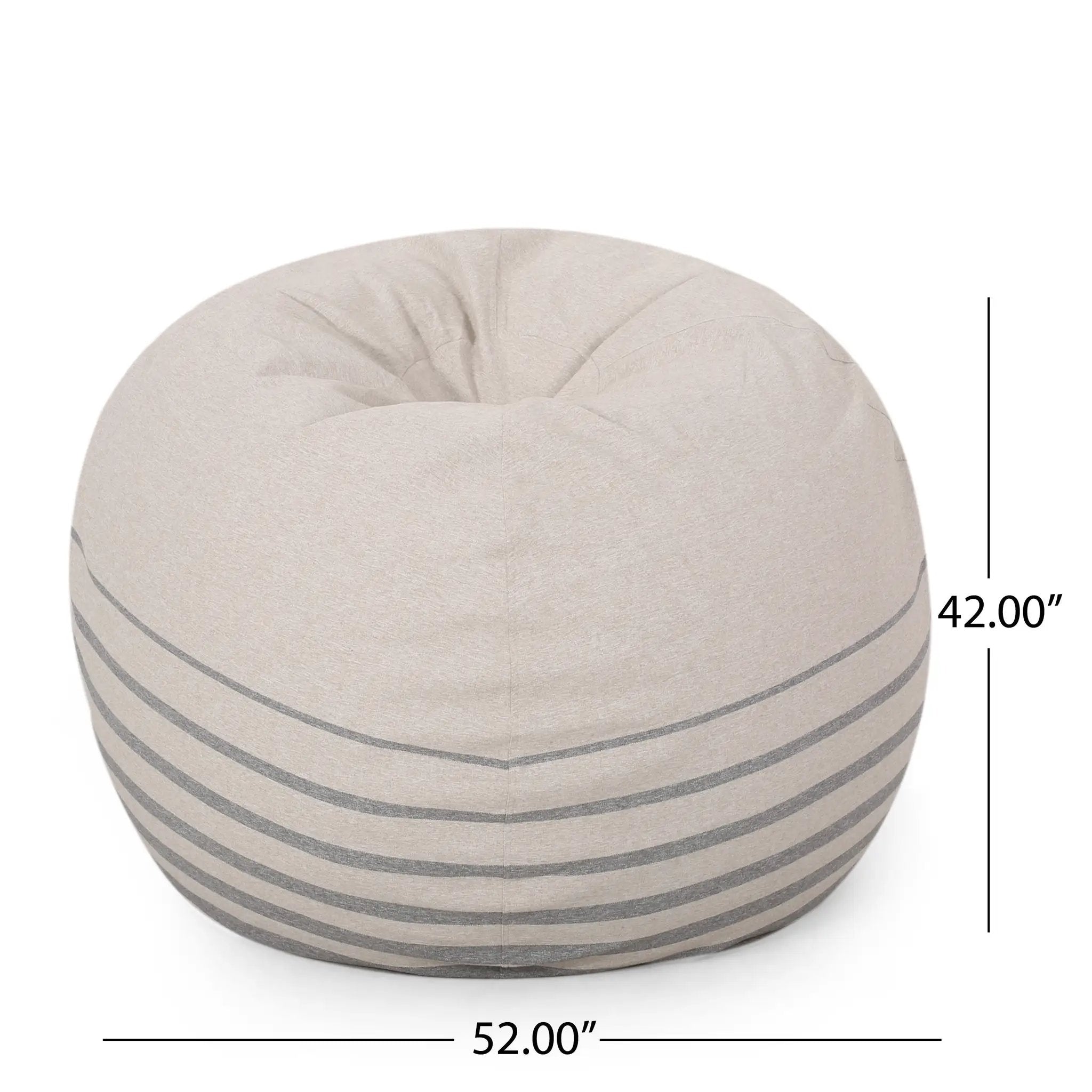 Bohemio 5 Foot Rounded Bean Bag, Striped by HouseOfZazla
