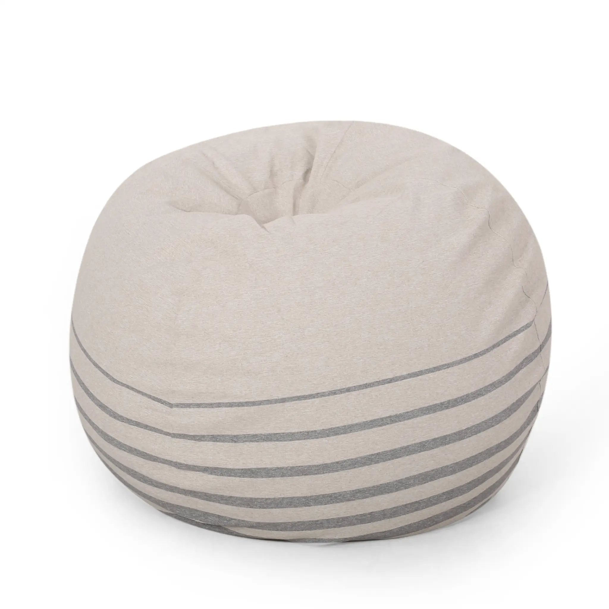 Bohemio 5 Foot Rounded Bean Bag, Striped by HouseOfZazla