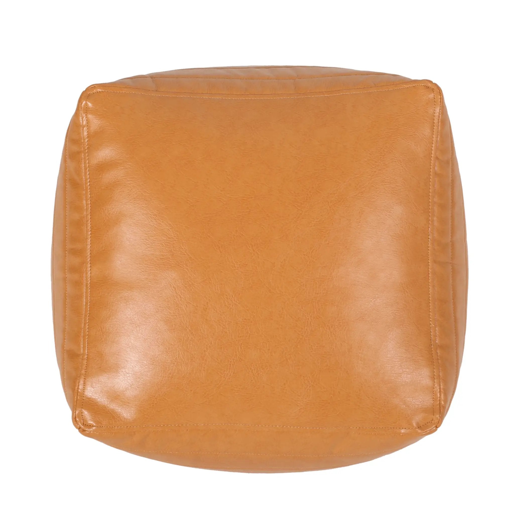 Candy Contemporary Faux Leather Square Pouf by HouseOfZazla