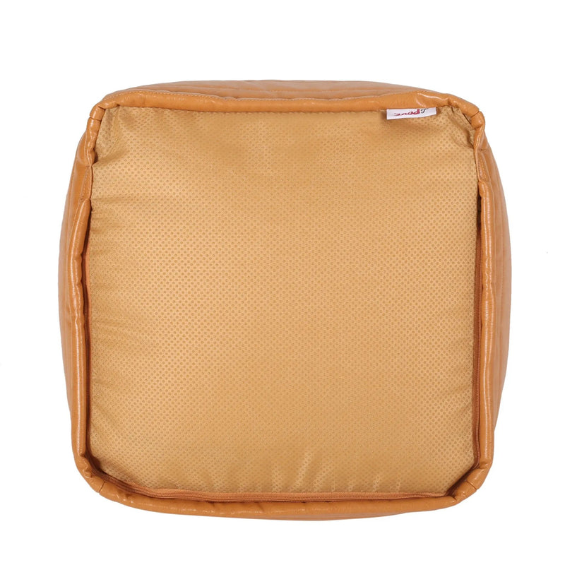 Candy Contemporary Faux Leather Square Pouf by HouseOfZazla