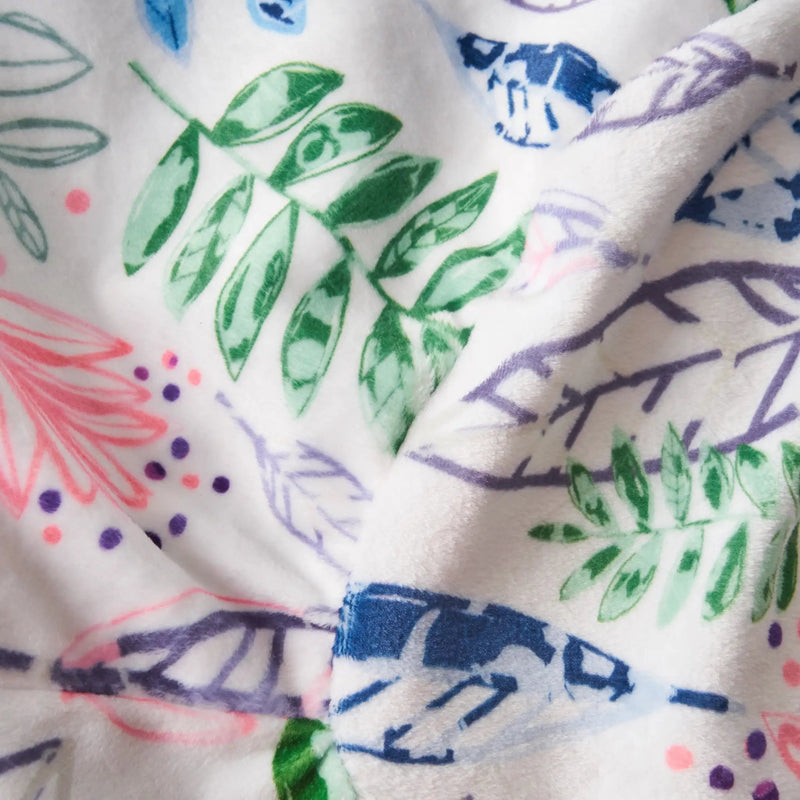 Barcadera 3 Foot Rounded Bean Bag - Leaf Print by HouseOfZazla