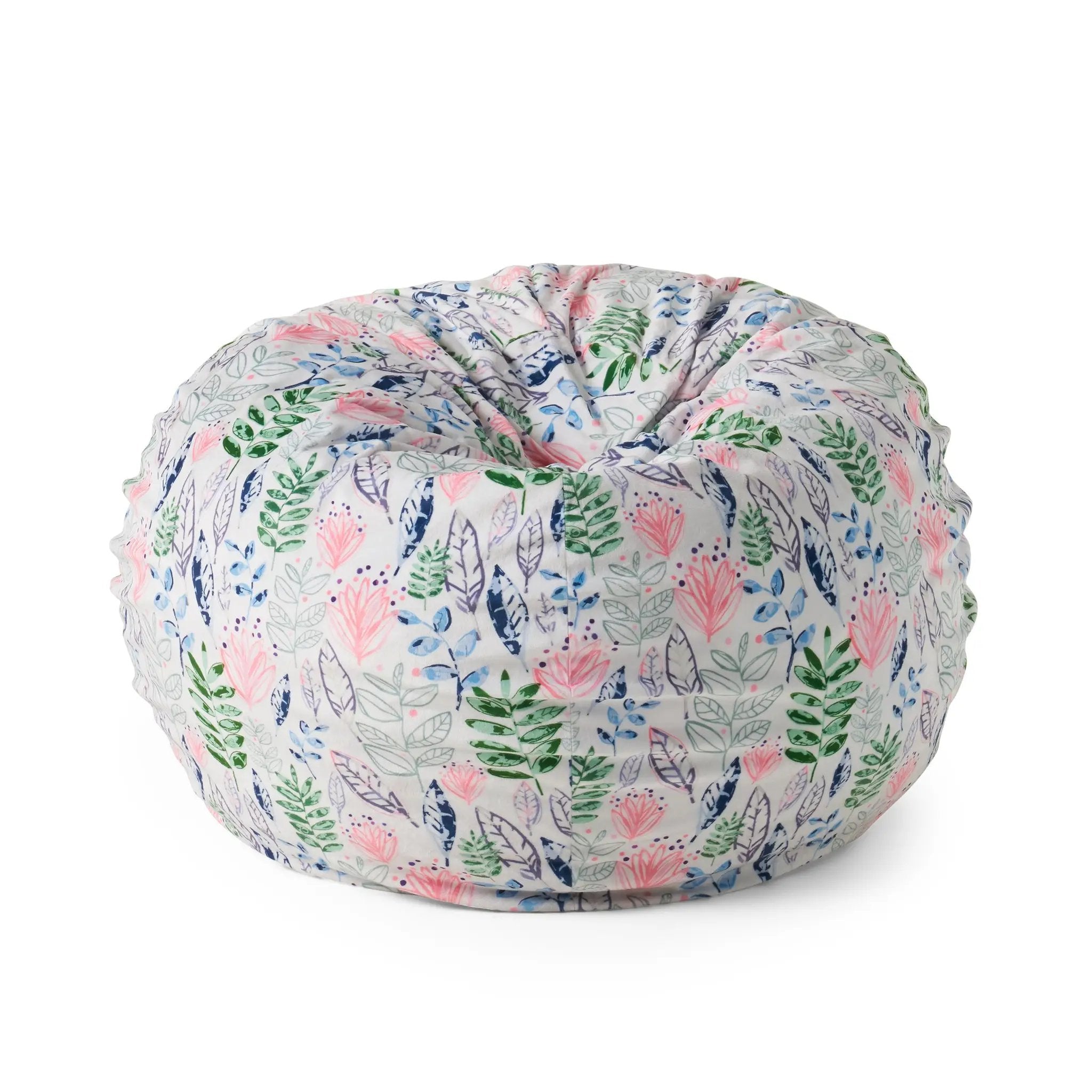 Barcadera 3 Foot Rounded Bean Bag - Leaf Print by HouseOfZazla