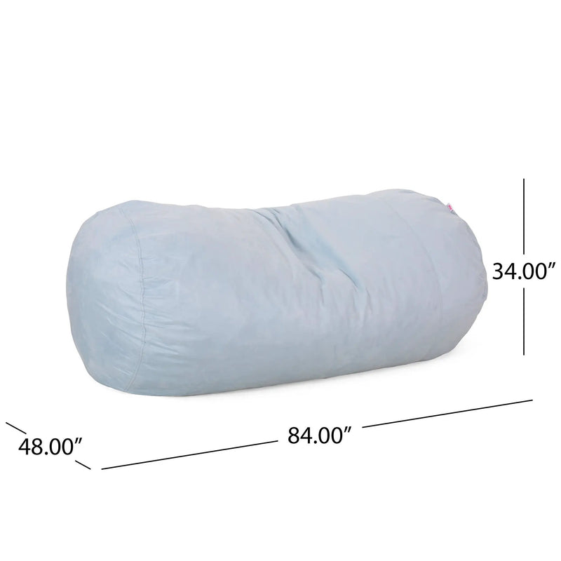 Aruba 8 Foot Microfiber Cylindrical Bean Bag by HouseOfZazla
