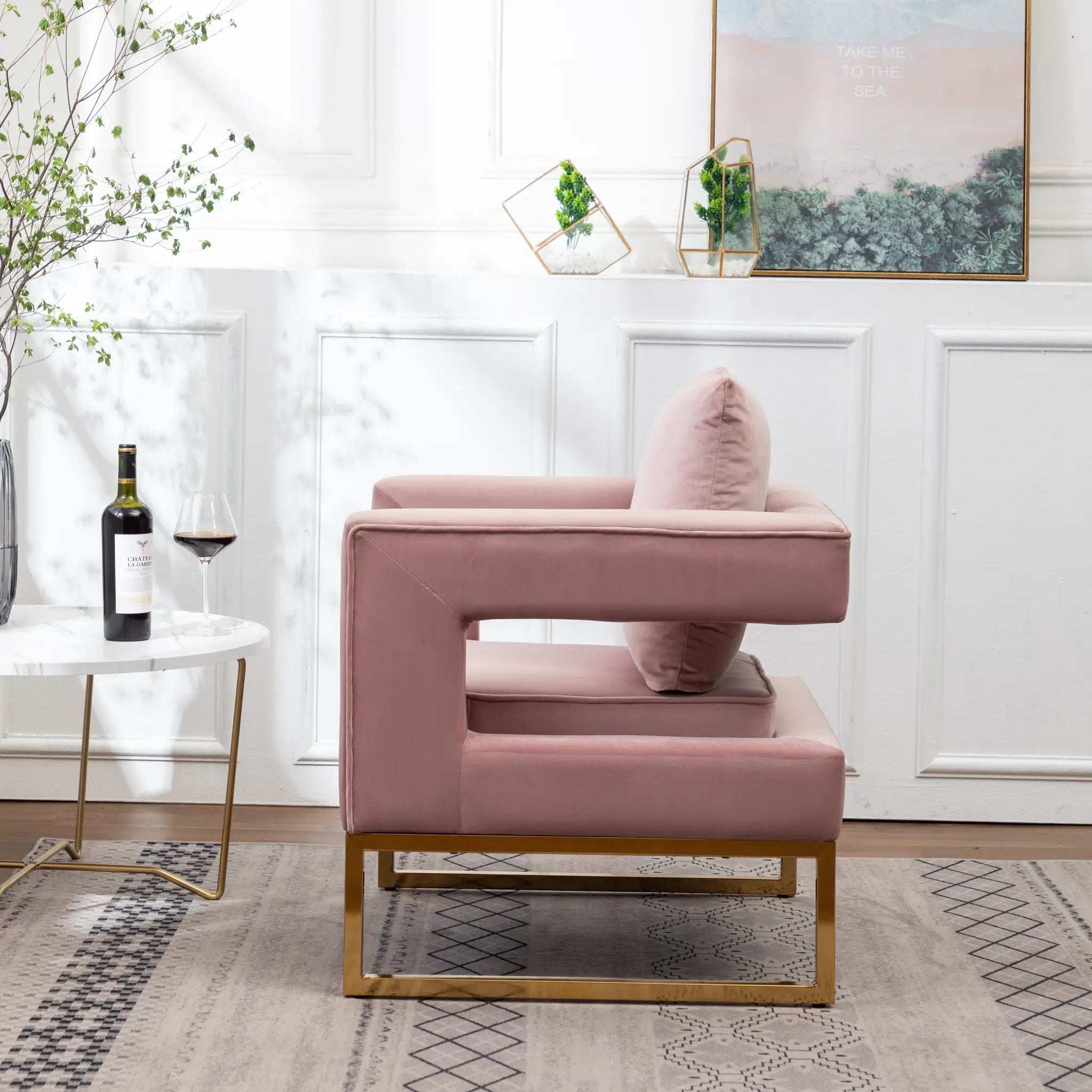 Lenola Contemporary Upholstered Accent Arm Chair by HouseOfZazla