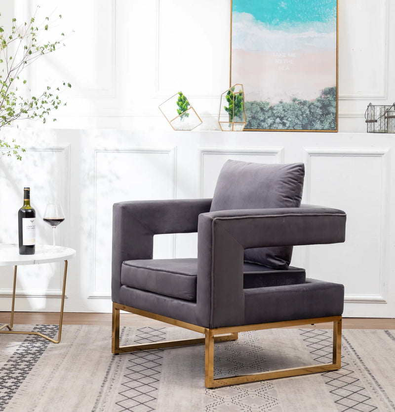 Lenola Contemporary Upholstered Accent Arm Chair by HouseOfZazla