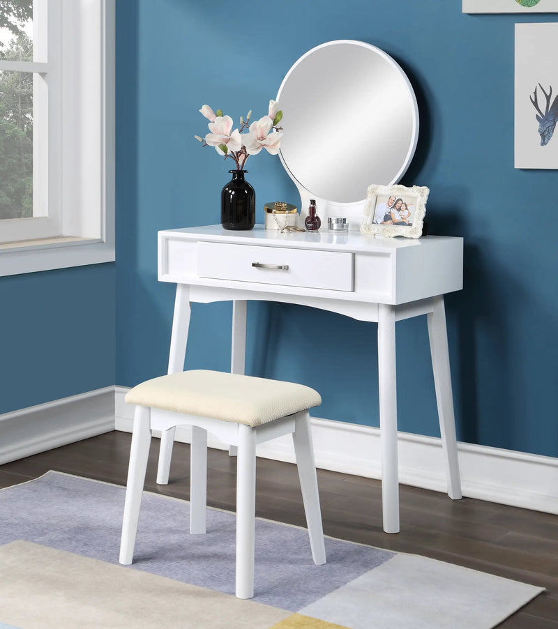 Maly Contemporary Wood Vanity and Stool Set by HouseOfZazla