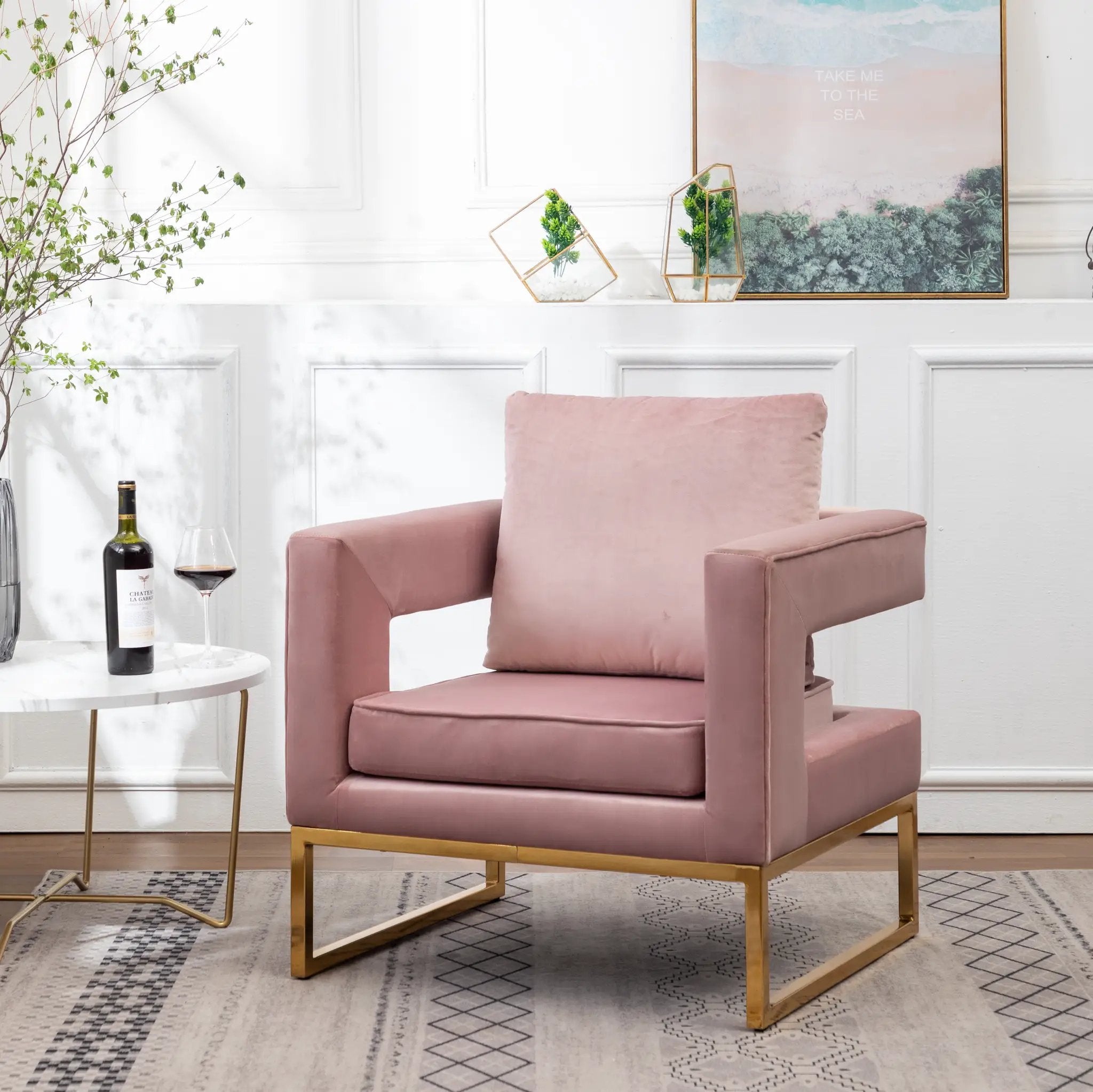 Lenola Contemporary Upholstered Accent Arm Chair by HouseOfZazla