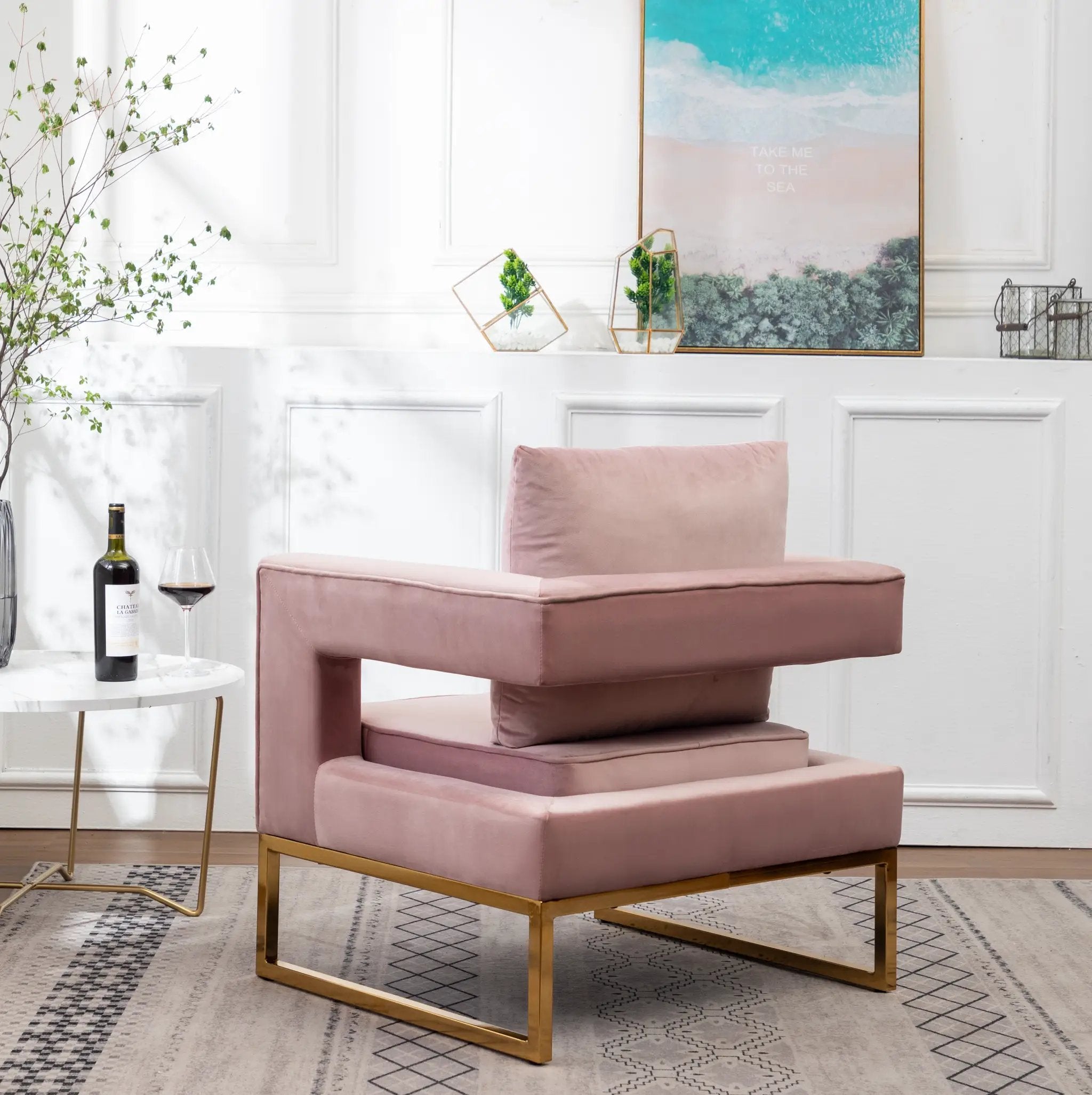Lenola Contemporary Upholstered Accent Arm Chair by HouseOfZazla