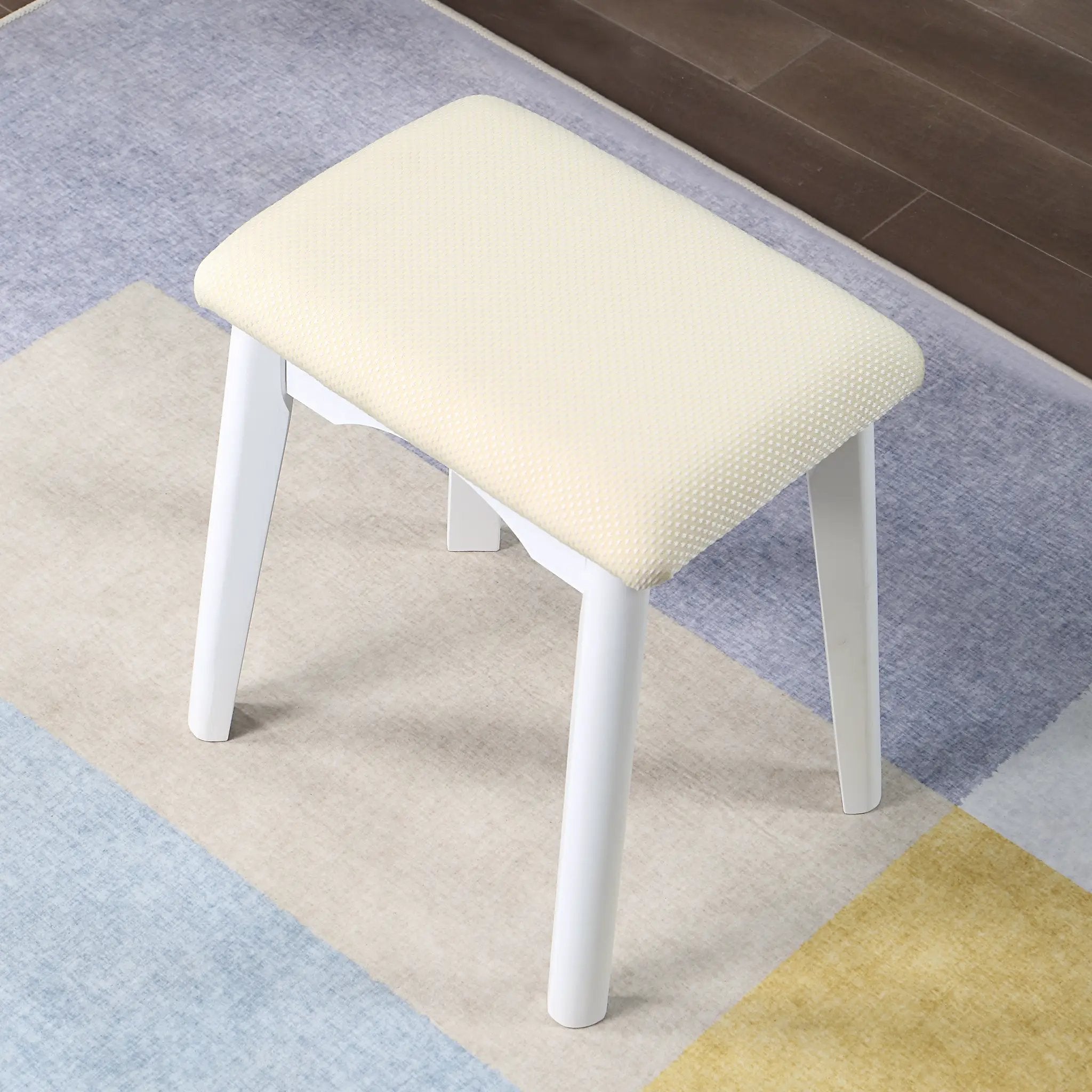 Maly Contemporary Wood Vanity and Stool Set by HouseOfZazla