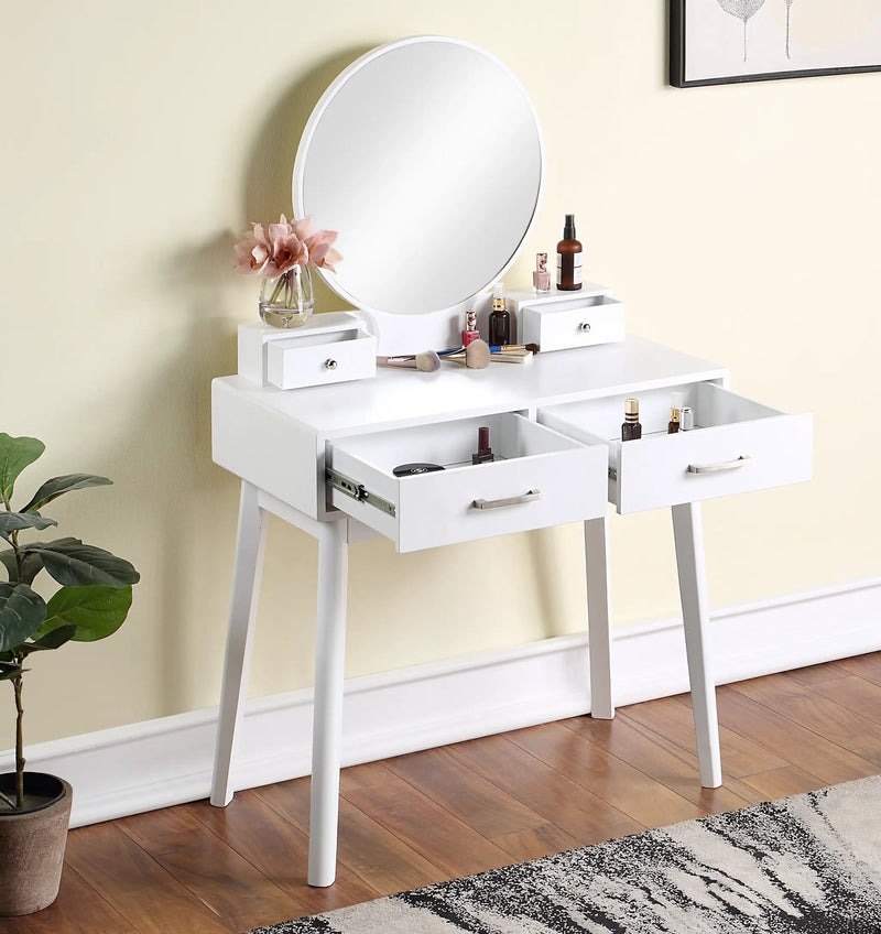Liannon Contemporary Wood Vanity and Stool Set by HouseOfZazla
