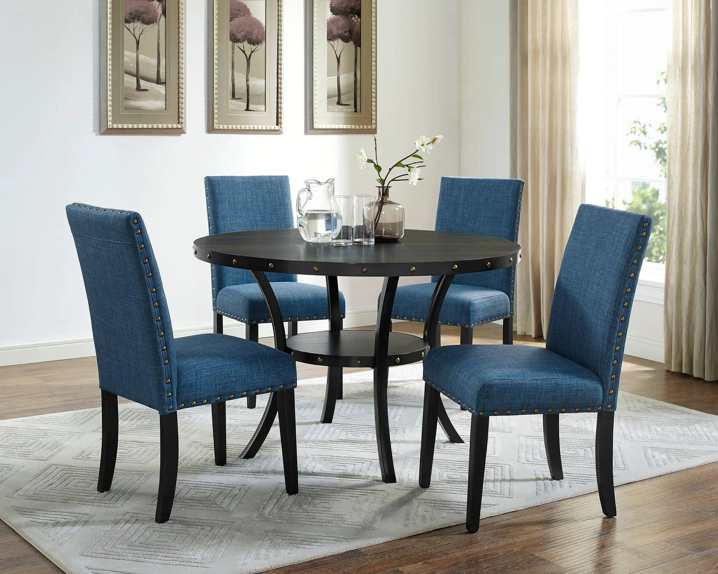 Eleanor Upholstered Dining Chairs with Nailhead Trim - Set of 2 by HouseOfZazla
