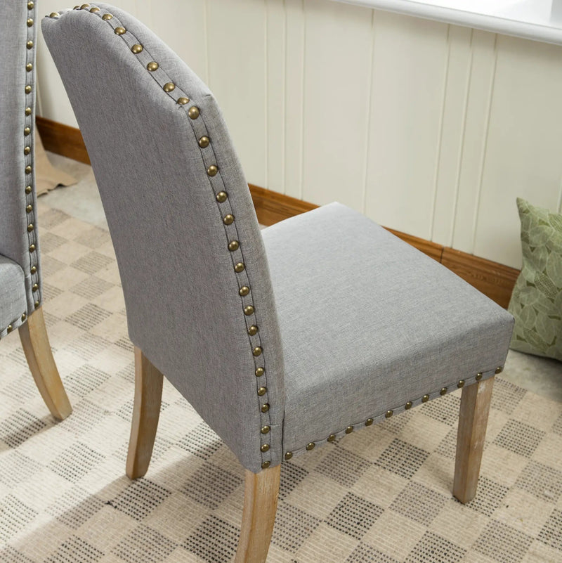 Mod Urban Style Solid Wood Nailhead Dining Chairs by HouseOfZazla