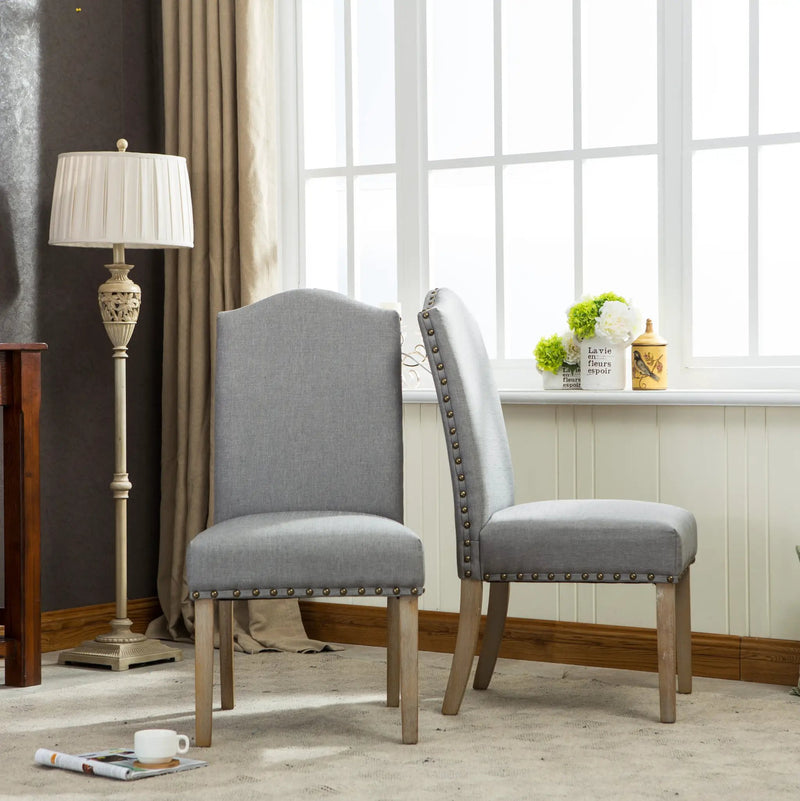 Mod Urban Style Solid Wood Nailhead Dining Chairs by HouseOfZazla