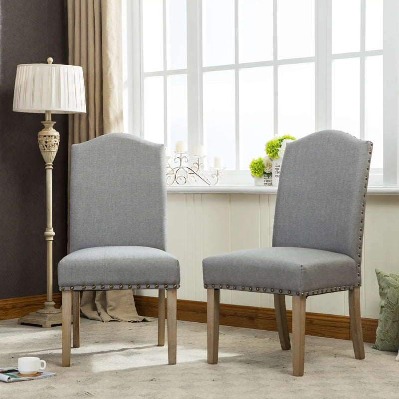 Mod Urban Style Solid Wood Nailhead Dining Chairs by HouseOfZazla