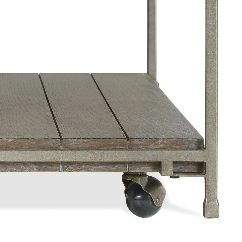Corbeta Metal Frame Wood Living Room Coffee Table with Casters by HouseOfZazla