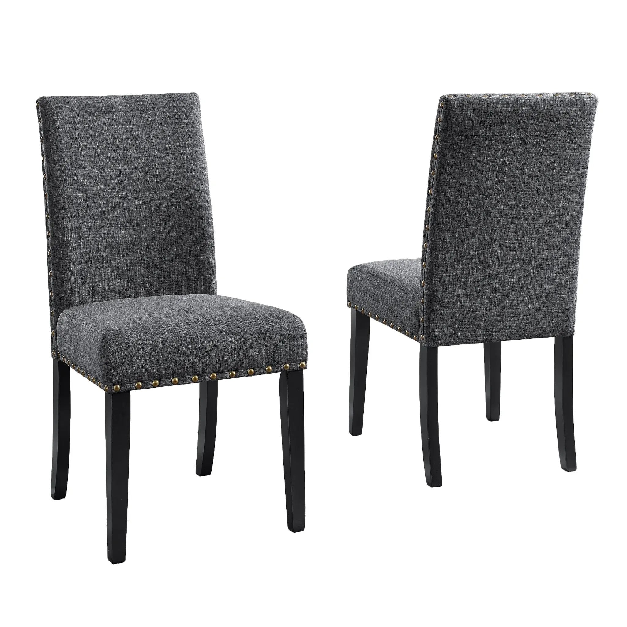 Eleanor Upholstered Dining Chairs with Nailhead Trim - Set of 2 by HouseOfZazla