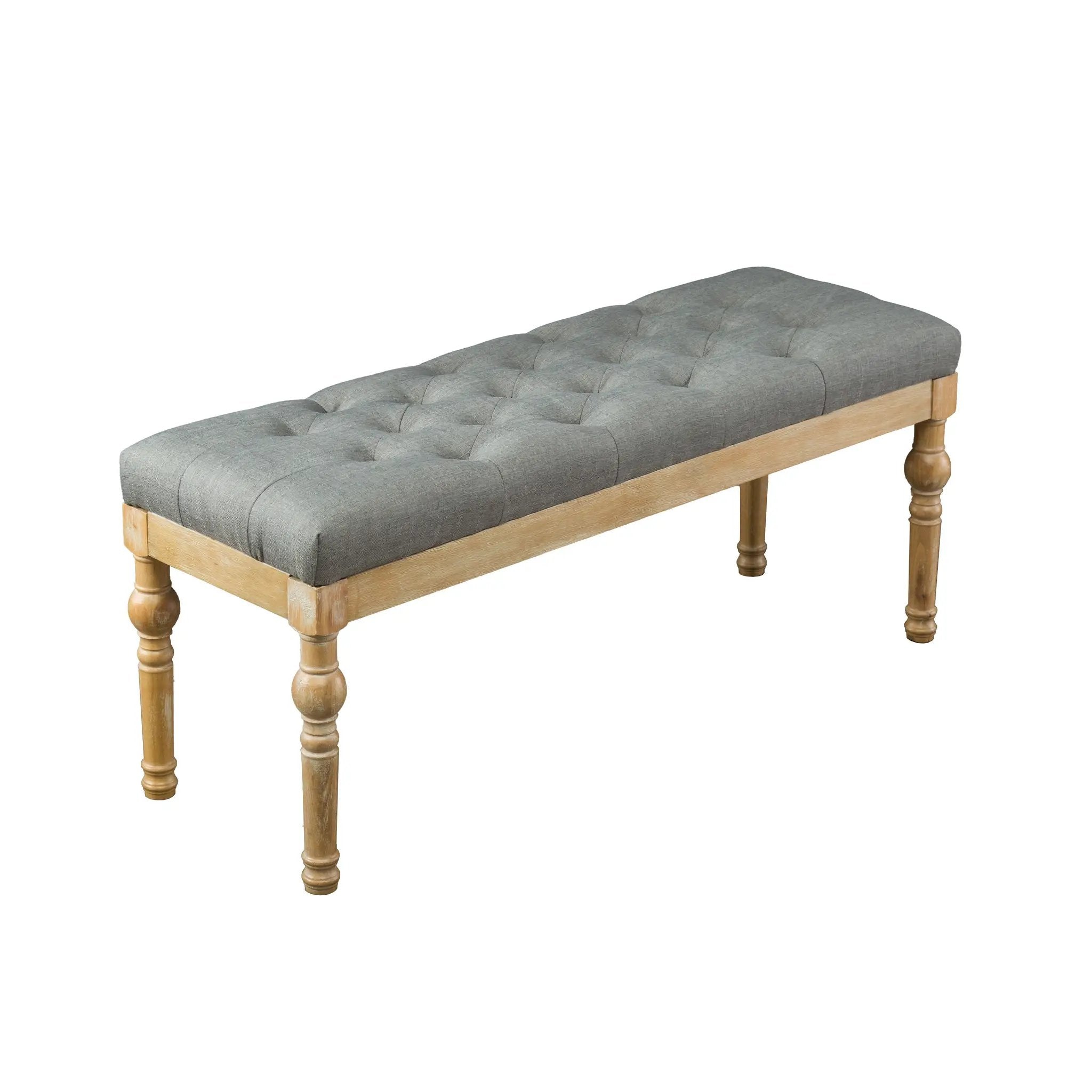 Habit Solid Wood Button Tufted Dining Bench by HouseOfZazla
