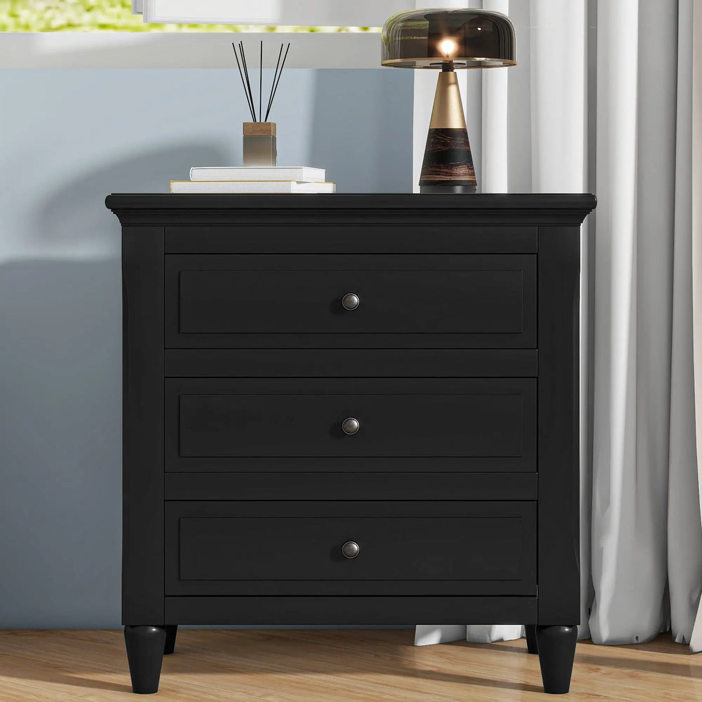 U Style 28" Painted Nightstand with 3 Drawers by HouseOfZazla