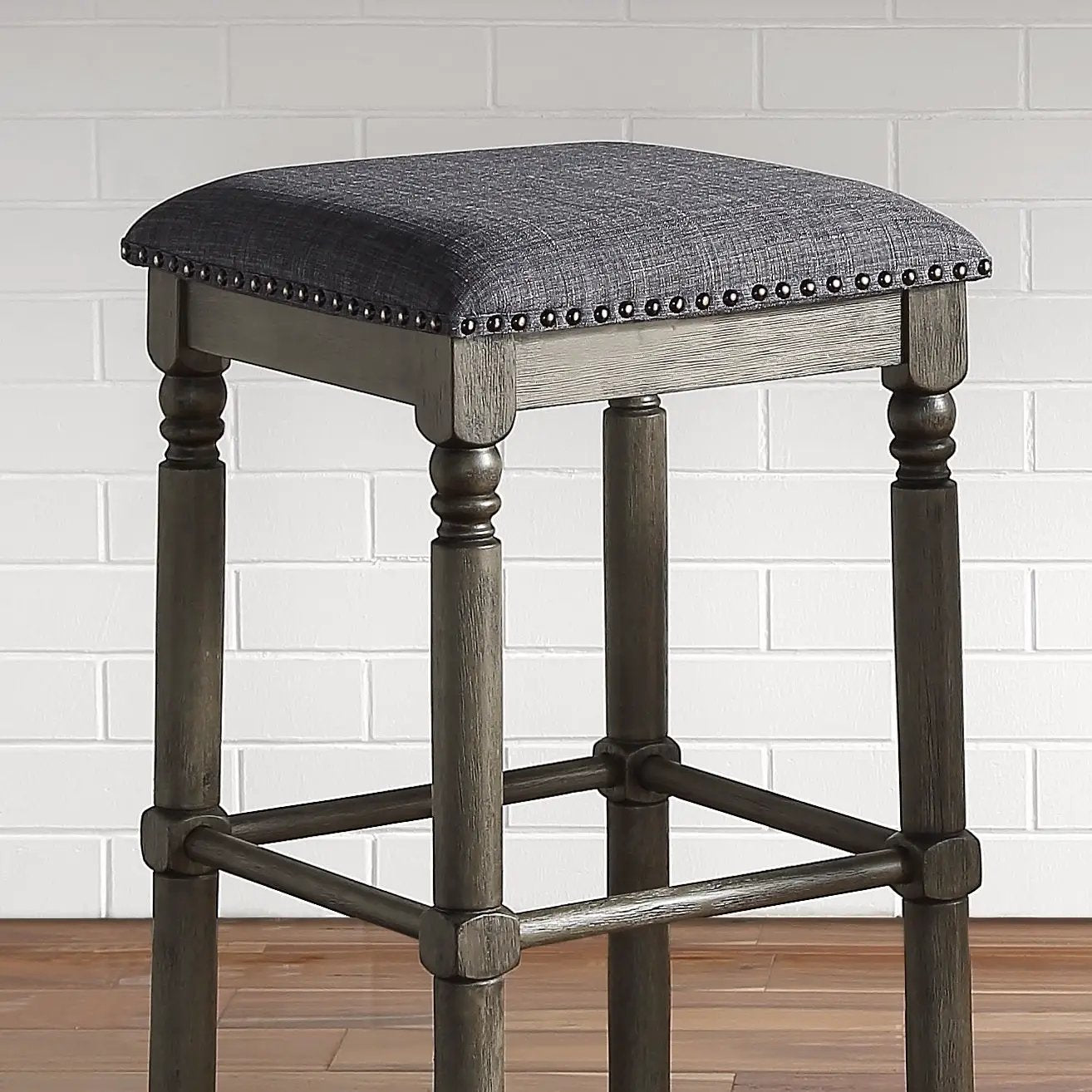 Arnhem Wood Upholstered Bar Stools, Set of 2 by HouseOfZazla
